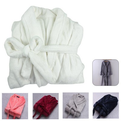 Luxurious Coral Fleece Lounge Robe